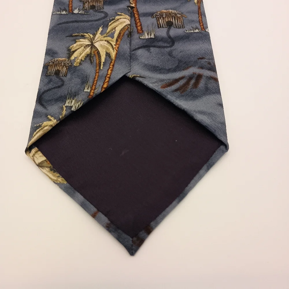 Vintage Tropicals by Tango 100% Silk Palm Tree Pattern Mens‎ Necktie